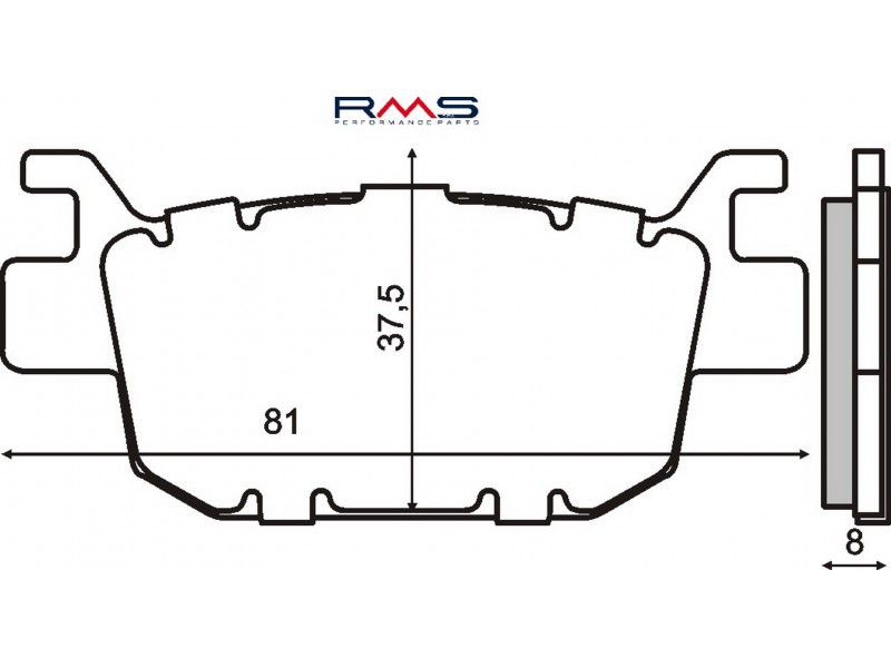 Placute de frana RMS 225102570 organic
