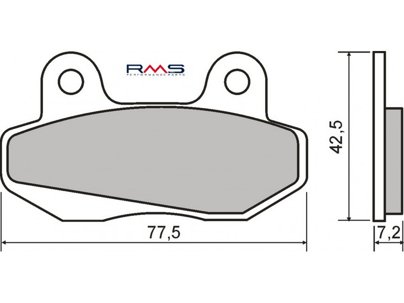 Placute de frana RMS 225102590 organic