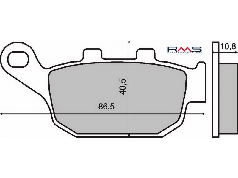 Placute de frana RMS 225102610 organic Placute de frana RMS 225102610 organic