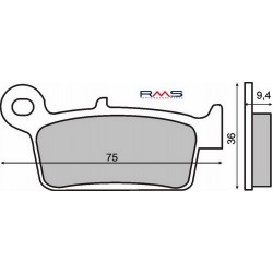 Placute de frana RMS 225102630 organic Placute de frana RMS 225102630 organic