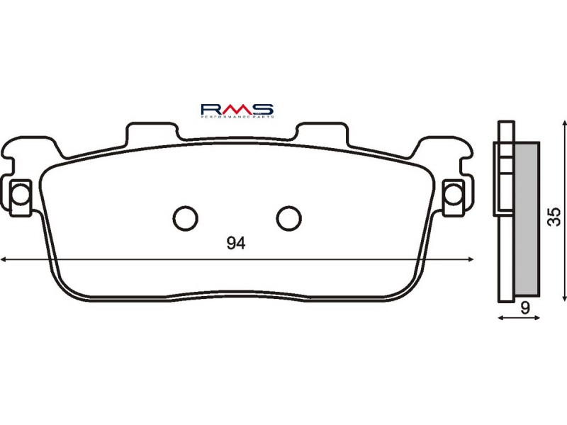 Placute de frana RMS 225102740 organic