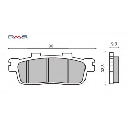 Placute de frana RMS 225102760 organic Placute de frana RMS 225102760 organic