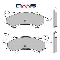 Placute de frana RMS 225102780 organic Placute de frana RMS 225102780 organic