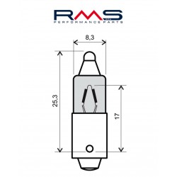 Bec RMS 246510025 12V 23W, 180° (1 piece) Bec RMS 246510025 12V 23W, 180° (1 piece)