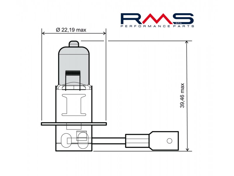Bec RMS 246510040 12V 55W, H3 Albastru Bec RMS 246510040 12V 55W, H3 Albastru