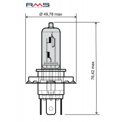 Lamp RMS 246510050 H4 12V 60/55W Lamp RMS 246510050 H4 12V 60/55W