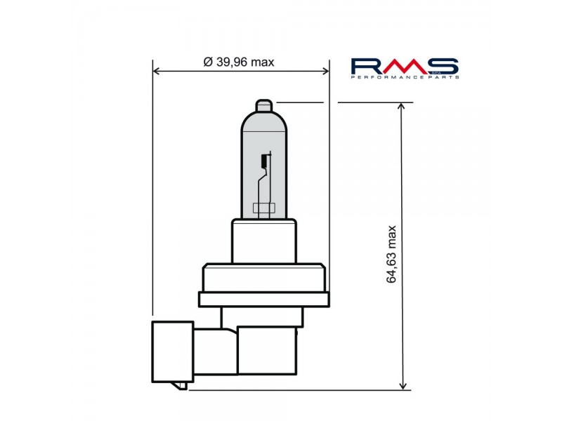 Bec RMS 246510085 12V 55W, H11 Alb