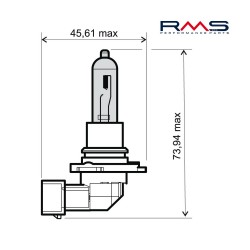 Bec RMS 246510095 12V 65W, HB3 Alb Bec RMS 246510095 12V 65W, HB3 Alb
