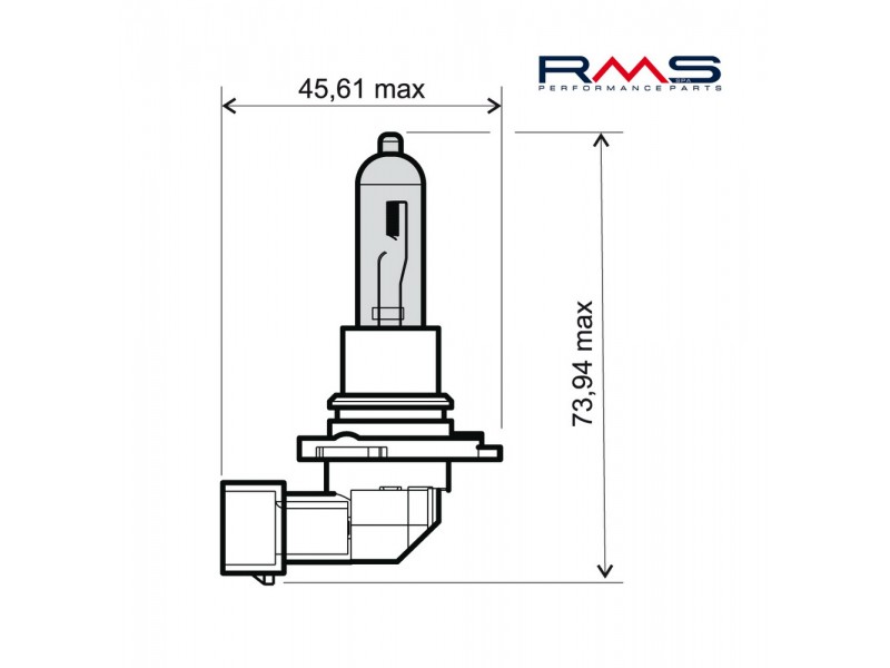 Bec RMS 246510095 12V 65W, HB3 Alb Bec RMS 246510095 12V 65W, HB3 Alb