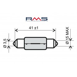 Bec RMS 246510145 12V 15W, T15X44 S8.5 Alb Bec RMS 246510145 12V 15W, T15X44 S8.5 Alb