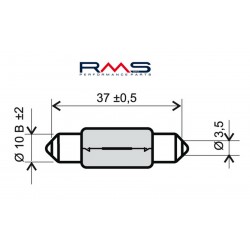 Bec RMS 246510175 12V 5W, T11X39 S8.5 Alb Bec RMS 246510175 12V 5W, T11X39 S8.5 Alb