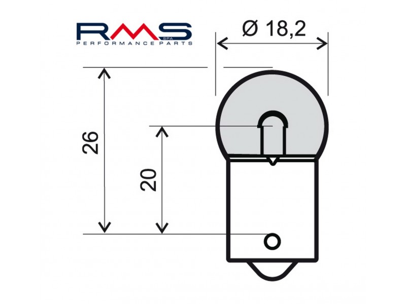 Bec RMS 246510225 12V 5W, R5W BA15S Alb Bec RMS 246510225 12V 5W, R5W BA15S Alb