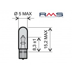 Lamp RMS 246510245 T5 12V 1,2W Lamp RMS 246510245 T5 12V 1,2W