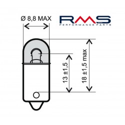 Lamp RMS 246510335 BA9S 6V 4W Lamp RMS 246510335 BA9S 6V 4W