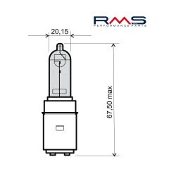Lamp RMS 246510350 BA20D 12V 35/35W Lamp RMS 246510350 BA20D 12V 35/35W