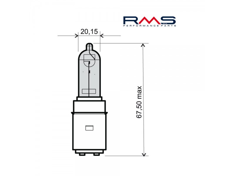 Lamp RMS 246510355 BA20D 12V 35W Lamp RMS 246510355 BA20D 12V 35W