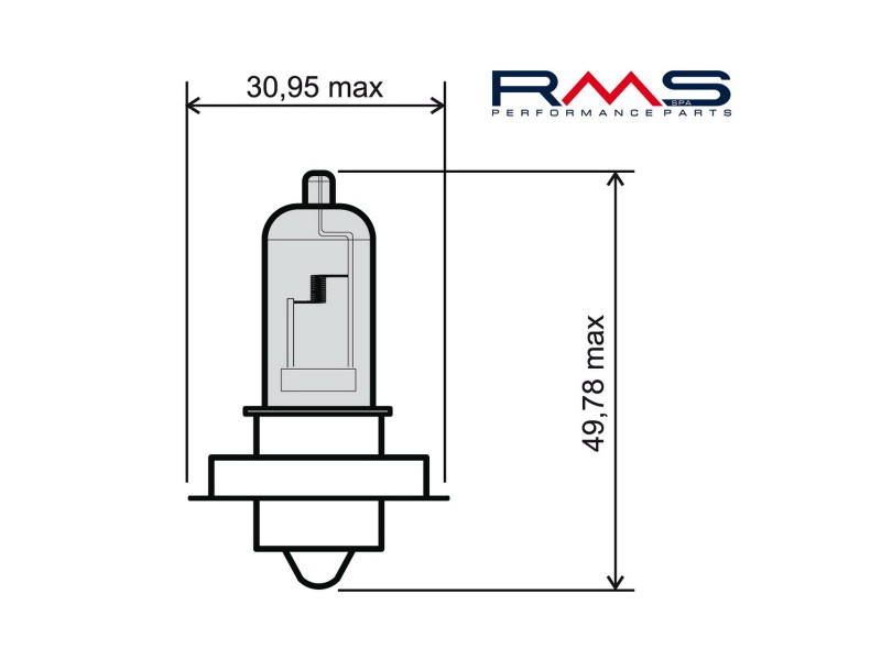 Lamp RMS 246510425 P26S 12V 15W