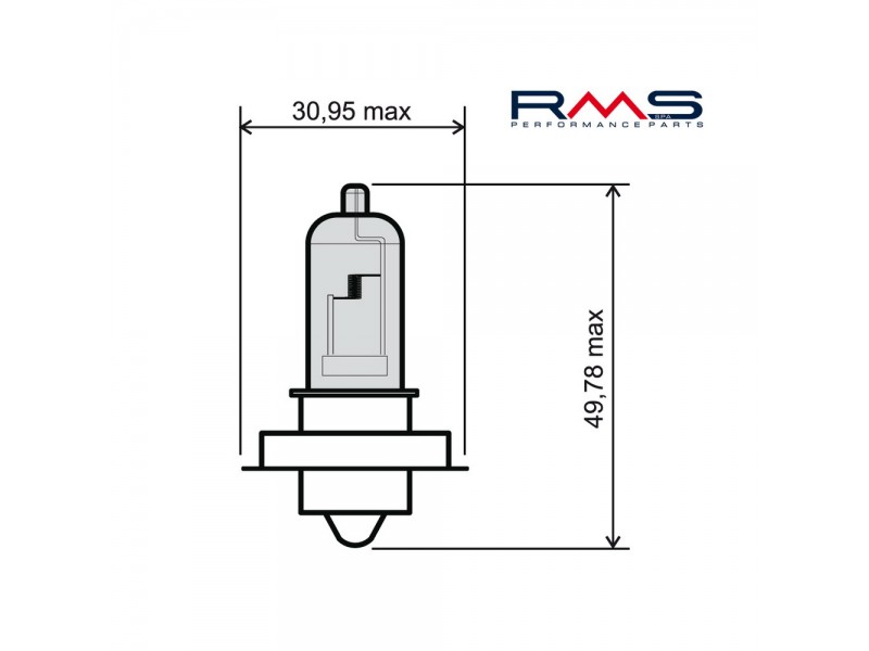 Lamp RMS 246510435 P26S 12V 20W Lamp RMS 246510435 P26S 12V 20W