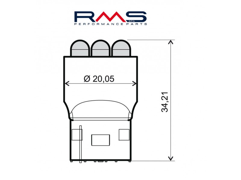 Bec RMS 246510530 12V 6 Led, T20 blue (2 pcs) Bec RMS 246510530 12V 6 Led, T20 blue (2 pcs)