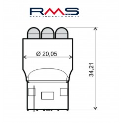 Bec RMS 246510531 12V 6 Led, T20 orange (2 pcs) Bec RMS 246510531 12V 6 Led, T20 orange (2 pcs)