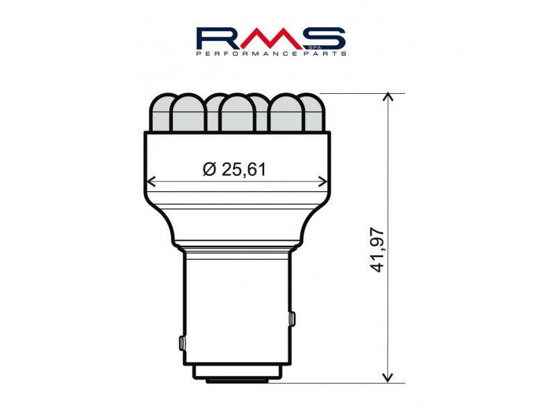 Bec RMS 246510542 12V 12 Led, BAY15D Rosu Bec RMS 246510542 12V 12 Led, BAY15D Rosu
