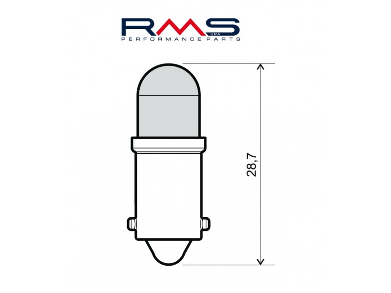 Bec RMS 246510550 Led 12V, BA9S Albastru Bec RMS 246510550 Led 12V, BA9S Albastru