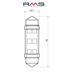 Bec RMS 246510595 12V 6 Led, SV8.5 Alb Bec RMS 246510595 12V 6 Led, SV8.5 Alb