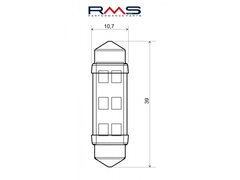 Bec RMS 246510595 12V 6 Led, SV8.5 Alb Bec RMS 246510595 12V 6 Led, SV8.5 Alb