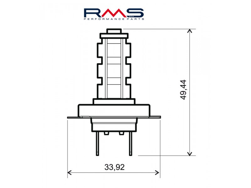 Bec RMS 246510610 12V 14 Led, H7 Albastru Bec RMS 246510610 12V 14 Led, H7 Albastru