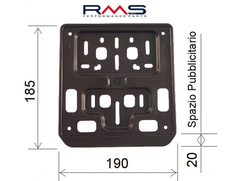 Plate holder RMS 142700010 for moped and scooter Plate holder RMS 142700010 for moped and scooter