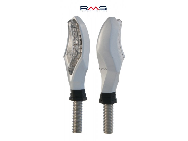 Semnal RMS 246480380 2 pcs, silver look, transparent lens E-mark