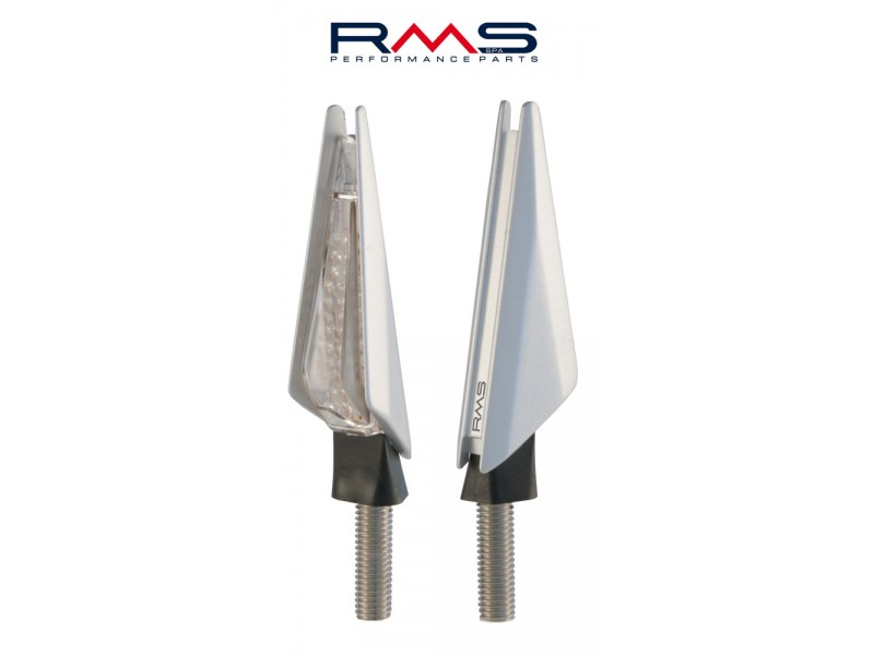 Semnal RMS 246480390 2 pcs, silver look, transparent lens E-mark
