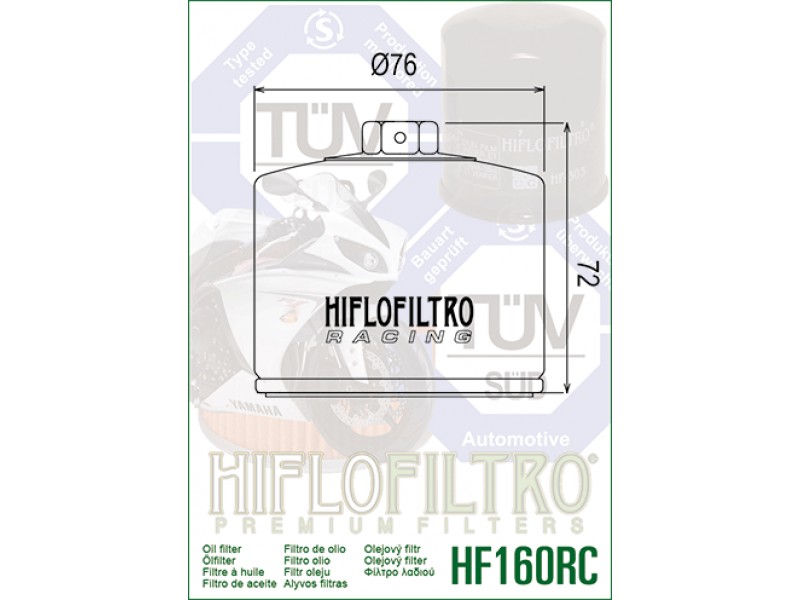 Filtru de ulei HIFLOFILTRO HF160RC Race Filtru de ulei HIFLOFILTRO HF160RC Race