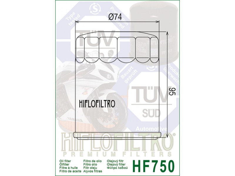 Filtru de ulei HIFLOFILTRO HF750 Filtru de ulei HIFLOFILTRO HF750