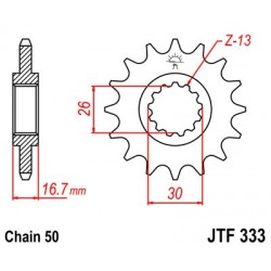 Pinion fata JT JTF 333-14 14T, 530 Pinion fata JT JTF 333-14 14T, 530