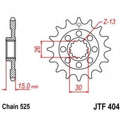 Pinion fata JT JTF 404-14 14T, 525 Pinion fata JT JTF 404-14 14T, 525