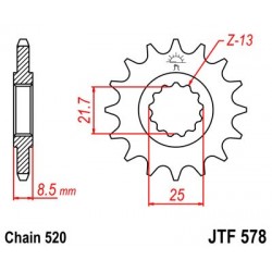 Pinion fata JT JTF 578-14 14T, 520 Pinion fata JT JTF 578-14 14T, 520