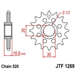 Pinion fata JT JTF 1269-14 14T, 520 Pinion fata JT JTF 1269-14 14T, 520