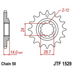 Pinion fata JT JTF 1529-16 16T, 530 Pinion fata JT JTF 1529-16 16T, 530