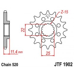 Pinion fata JT JTF 1902-13 13T, 520 Pinion fata JT JTF 1902-13 13T, 520