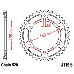 Foaie spate JT JTR 5-46 46T, 520 Foaie spate JT JTR 5-46 46T, 520