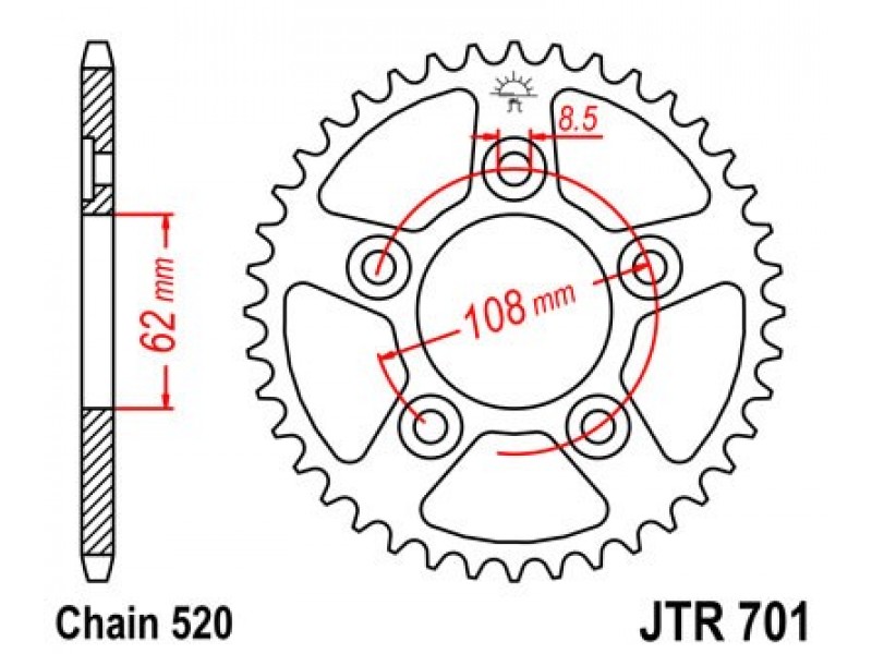Foaie spate JT JTR 701-38 38T, 520 Foaie spate JT JTR 701-38 38T, 520