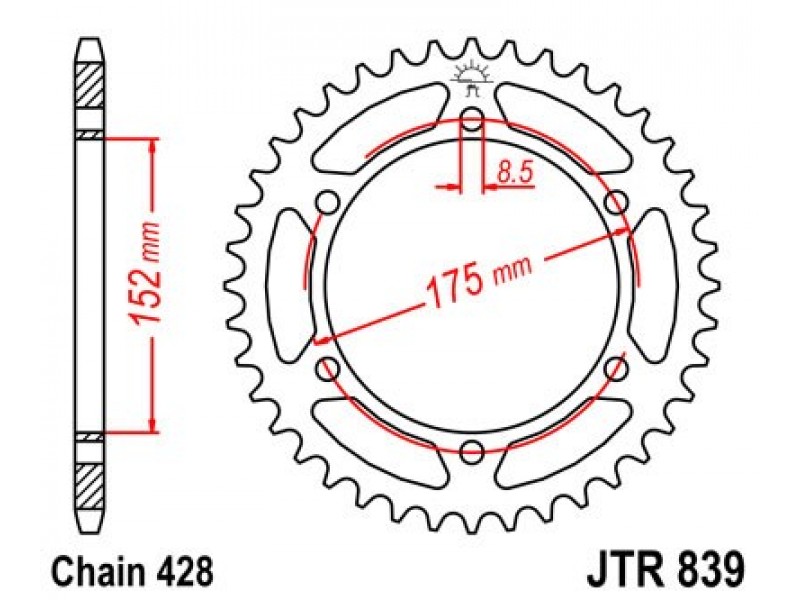 Foaie spate JT JTR 839-51 51T, 428 Foaie spate JT JTR 839-51 51T, 428