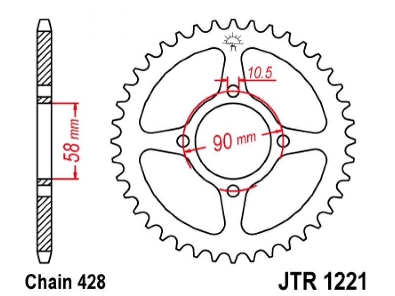 Foaie spate JT JTR 1221-42 42T, 428 Foaie spate JT JTR 1221-42 42T, 428