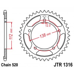 Foaie spate JT JTR 1316-41 41T, 520 Foaie spate JT JTR 1316-41 41T, 520