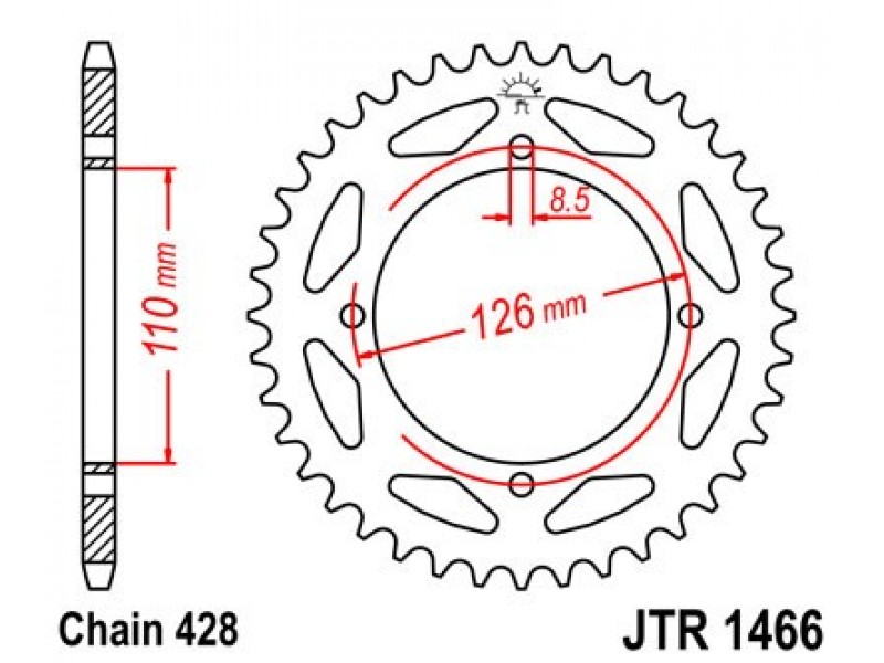 Foaie spate JT JTR 1466-44 44T, 428