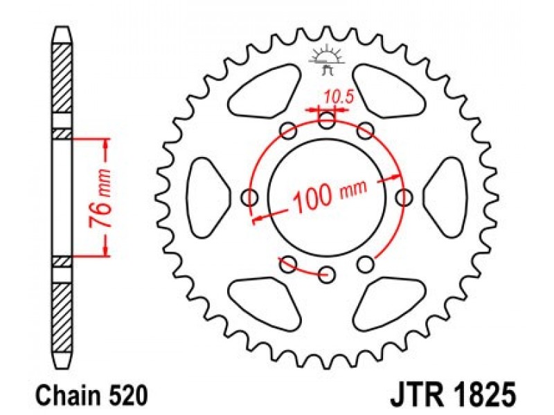 Foaie spate JT JTR 1825-43 43T, 520 Foaie spate JT JTR 1825-43 43T, 520