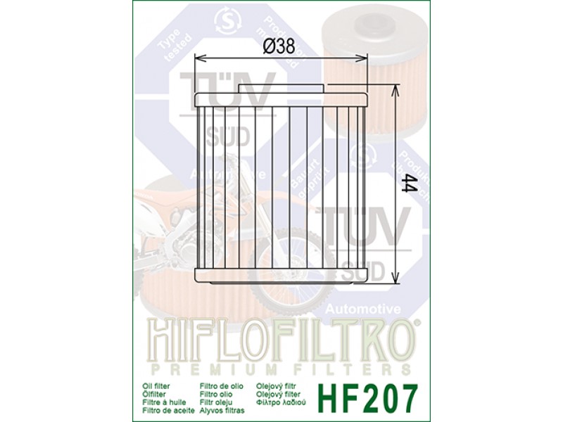 Filtru de ulei HIFLOFILTRO HF207