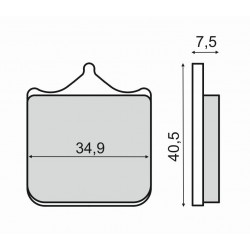 Placute de frana RMS 225102860 organic Placute de frana RMS 225102860 organic