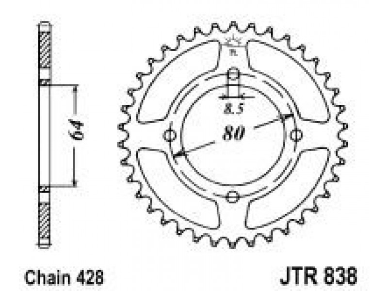 Foaie spate JT JTR 838-45 45T, 428 Foaie spate JT JTR 838-45 45T, 428
